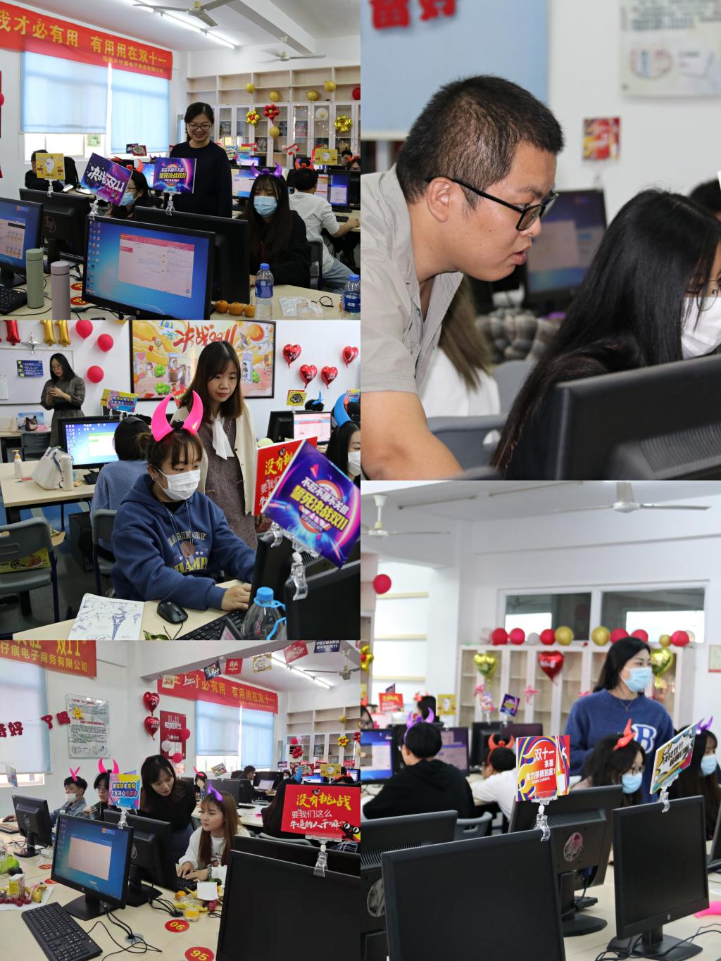 图3:企业及校内老师指导员工场景 图3:企业及校内老师指导员工场景